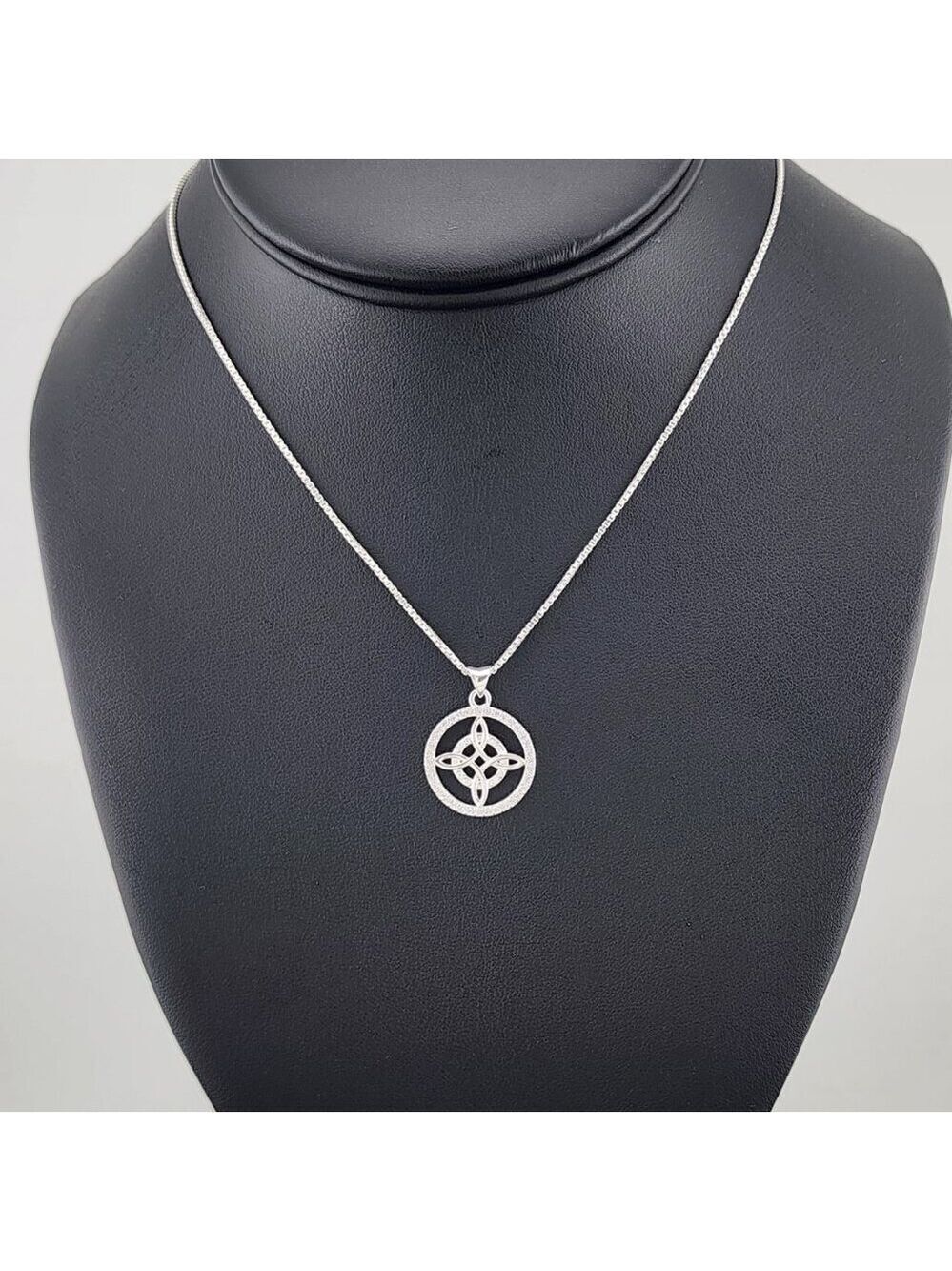 New Sterling Silver 925 Witch’s Knot Necklace – Wiccan Pagan Protection Amulet - Picture 8 of 8